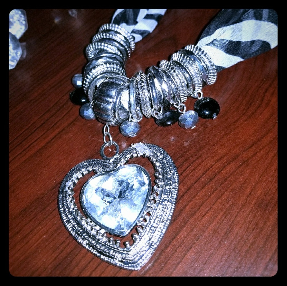 Heart Shaped Diamond Necklace